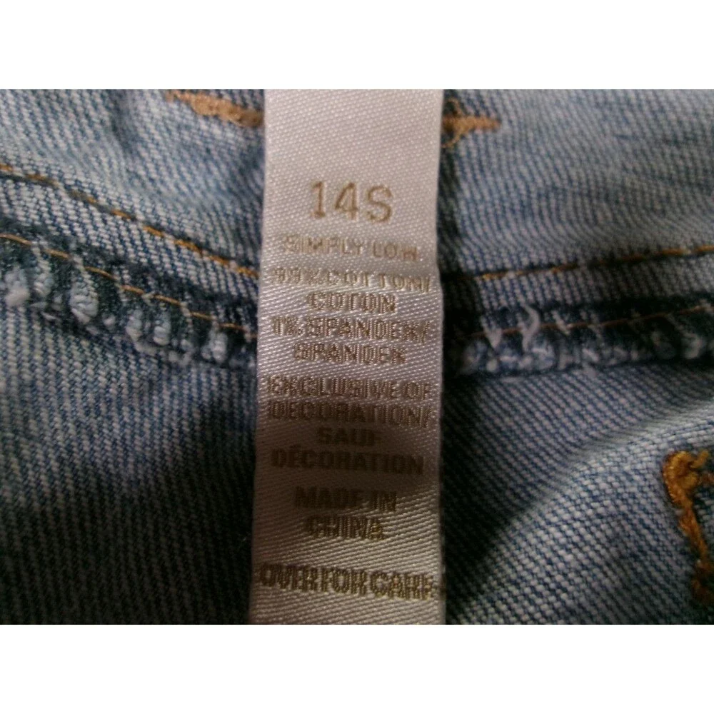 Justice Jeans Shorts Girls 14 Light Blue Distressed Frayed Causal Summer
